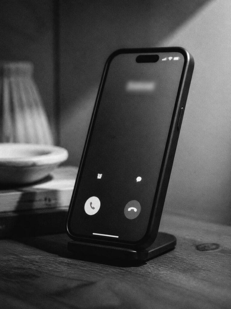 Grainy_black-and-white_documentary_photograph_of_a_smartphon
